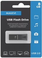 USB флеш накопитель 8 Gb Maxvi MK2 Dark grey монолит, металл - FD8GBUSB20C10MK2