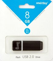 USB флеш накопитель 8 Gb SmartBuy Quartz Black SB8GBQZ-K