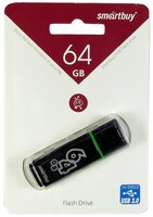 USB флеш накопитель 64 Gb SmartBuy Glossy Dark Grey SB64GBGS-DG USB 3.0