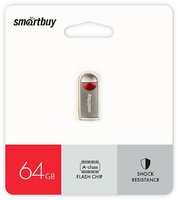 USB флеш накопитель 64 Gb SmartBuy MC8 Metal Red SB064GBMC8