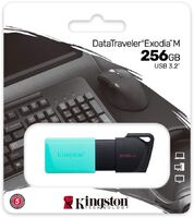 USB флеш накопитель_256 Gb Kingston DataTraveler Exodia M черный-бирюзовый DTXM-256GB
