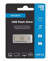 USB флеш накопитель_128 Gb Maxvi MK Metallic silver монолит, металл - FD128GBUSB20C10MK
