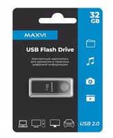 USB флеш накопитель 32 Gb Maxvi MK Dark grey монолит, металл - FD32GBUSB20C10MK