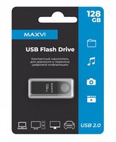 USB флеш накопитель_128 Gb Maxvi MK Dark grey монолит, металл - FD128GBUSB20C10MK