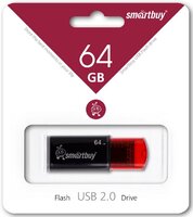 USB флеш накопитель 64 Gb SmartBuy Click Black-Red SB64GBCL-K