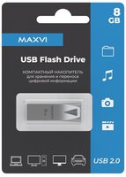 USB флеш накопитель 8 Gb Maxvi MK2 Metallic silver монолит, металл - FD8GBUSB20C10MK2