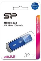 USB флеш накопитель 32 Gb Silicon Power Helios 202 Blue USB 3.0 - алюминий - SP032GBUF3202V1B