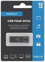 USB флеш накопитель 32 Gb Maxvi MK2 Dark grey монолит, металл - FD32GBUSB20C10MK2