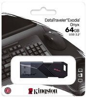 USB флеш накопитель 64 Gb Kingston DataTraveler Exodia Onyx черный DTXON-64GB - USB 3.2